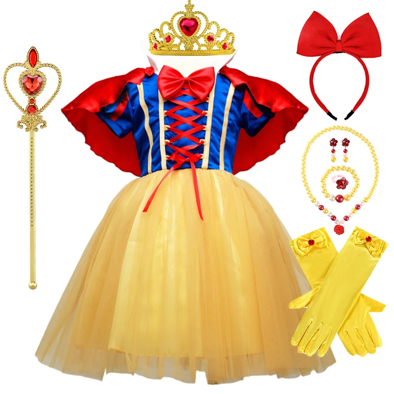 Disfraces Ropa Blancanieves Nieves Disfraz Disney Vestidos Blanca Nieves NiÃ±as Vestido De Princesa  Blancanieves Para Niñas, Disfraz