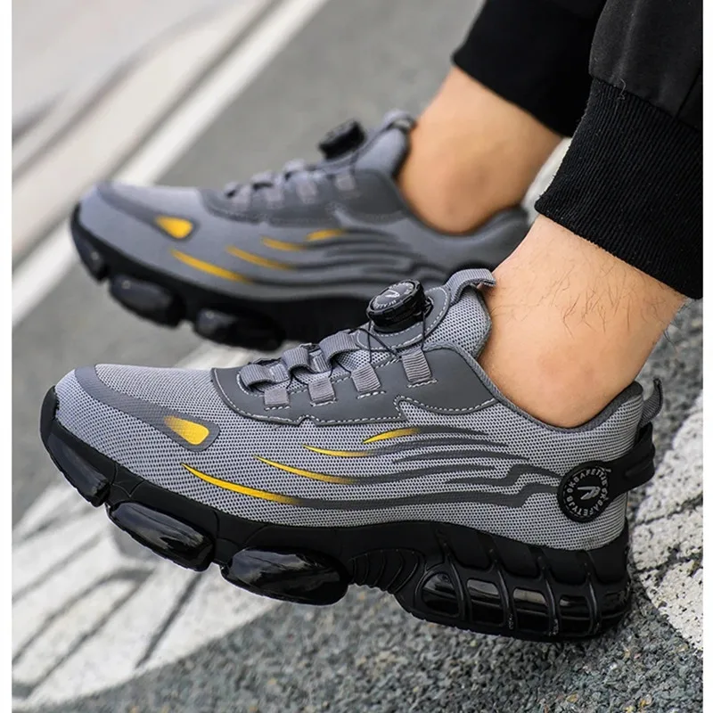 Zapatos de trabajo de seguridad para hombre y mujer, zapatillas