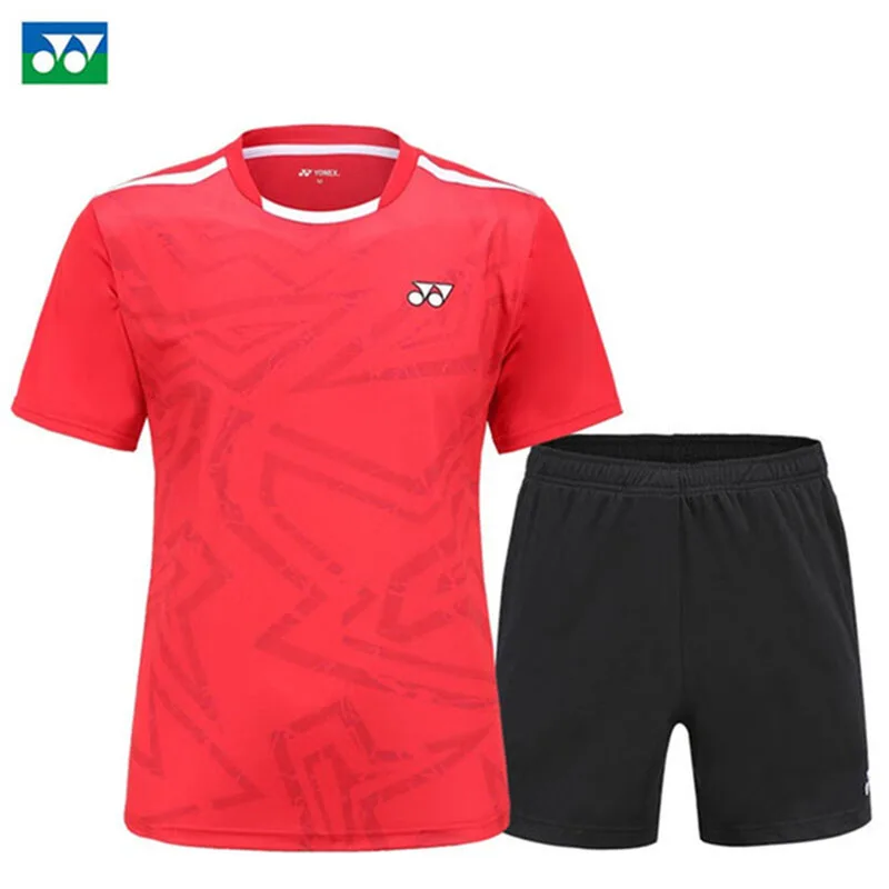 

Summer Men's Quick-Drying Y2K Badminton T-Shirt Shorts Set 2024 Running Golf CasualComfort Breathable Round Neck Sports Suit