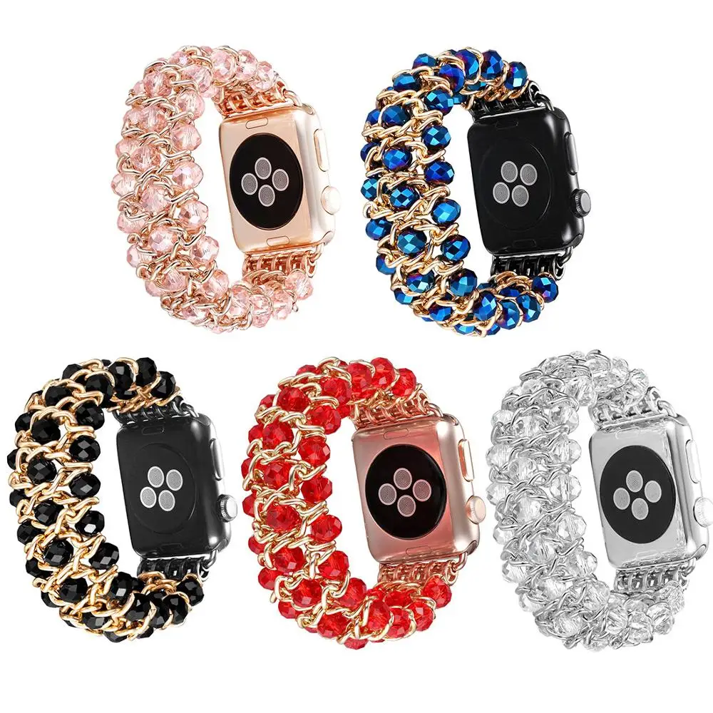 Luxury Jewelry Metal Band for Apple Watch Series 8 7 6 5 4 SE 45mm 40mm 44mm Bracelet for iWatch Ultra 49mm 42mm 38mm Women Band