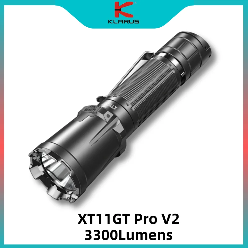 

KLARUS XT11GT Pro Rechargeable LED Flashlight CREE XHP35 HD LED 2200Lumen Tactical Torch by 18650 Battery For Police