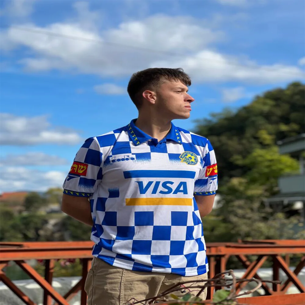 Israel Men Retro Jersey T-Shirt Women Sports Top Children Casual Short-Sleeved T-Shirt High-Definition Printing Breathable Shirt retro t shirt