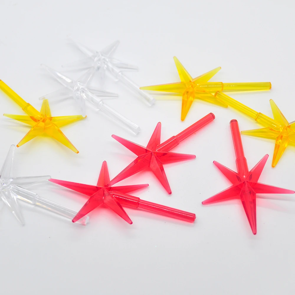 6pcs Ceramic Christnas Tree Top Xmas Ornaments Star Topper Light Beads Replacement Accessories for Home New Year Party Supplies christmas tree decoration christmas star decoration