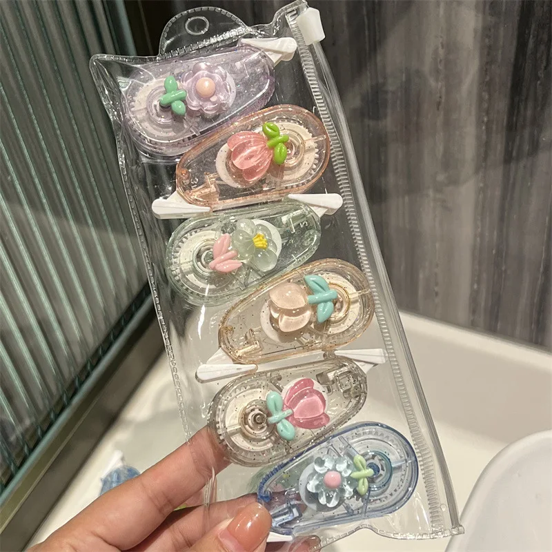 6Pcsx6m Kawaii Bow Correction Tape Set Student Correction Tool Back to School Aesthetic Stationery Student School Supplies - 3