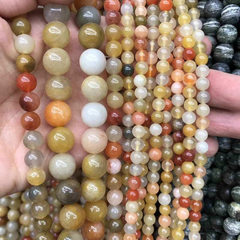 

Wholesale 100% Natural Multi Gemstone Beads 6MM 8MM 10MM Round Stone For Jewelry Loose Strand,15.5"
