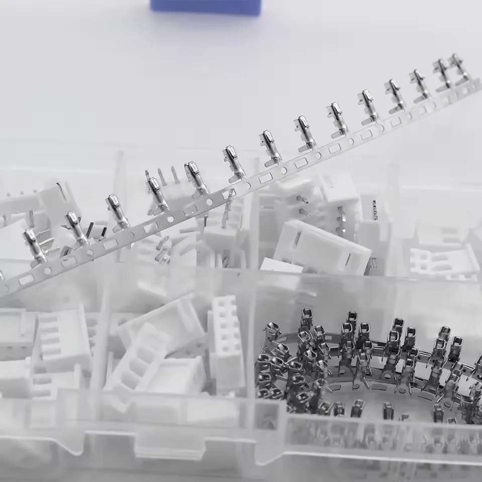 KSOPUERT 230 pezzi XH2,54 mm 2-5 pin pitch terminal set, alloggiamento, barra penna, connettori per cavi JST DuPont, adattatore, 4 colori