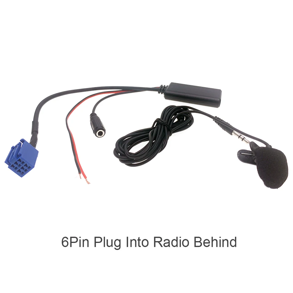 6 Pin Car Bluetooth 5.0 CD Radio Aux Audio Music Hands-Free