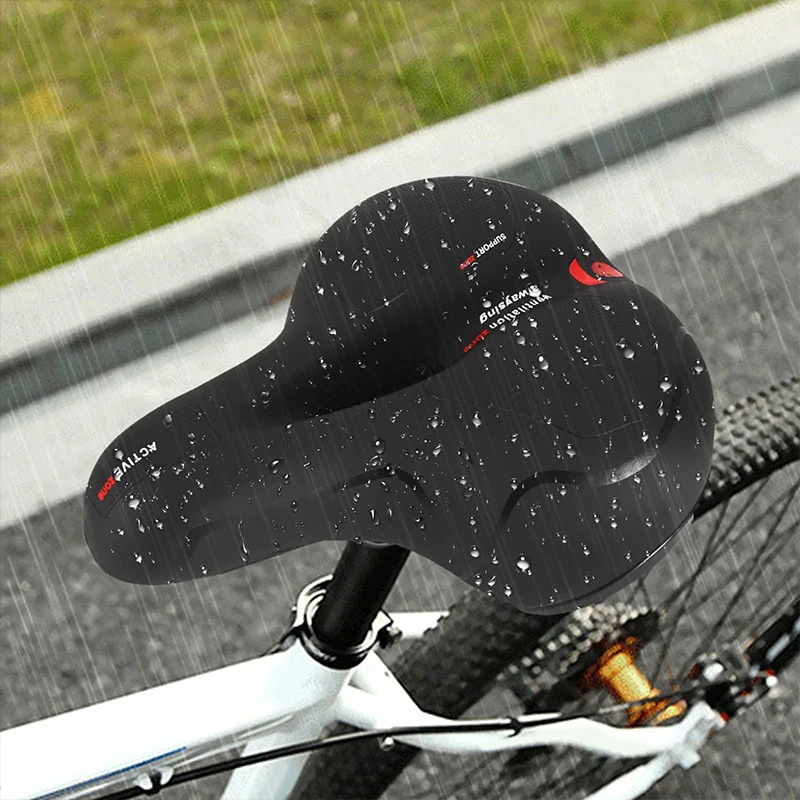 Reflective Shock Absorbing Hollow Bike Saddle MTB Bicycle Seat