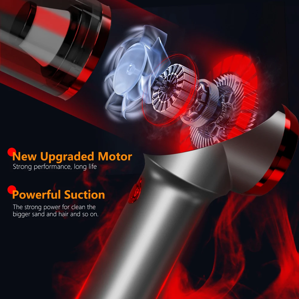 Handheld Wireless Portable Vacuum Cleaner 178000Pa for Car