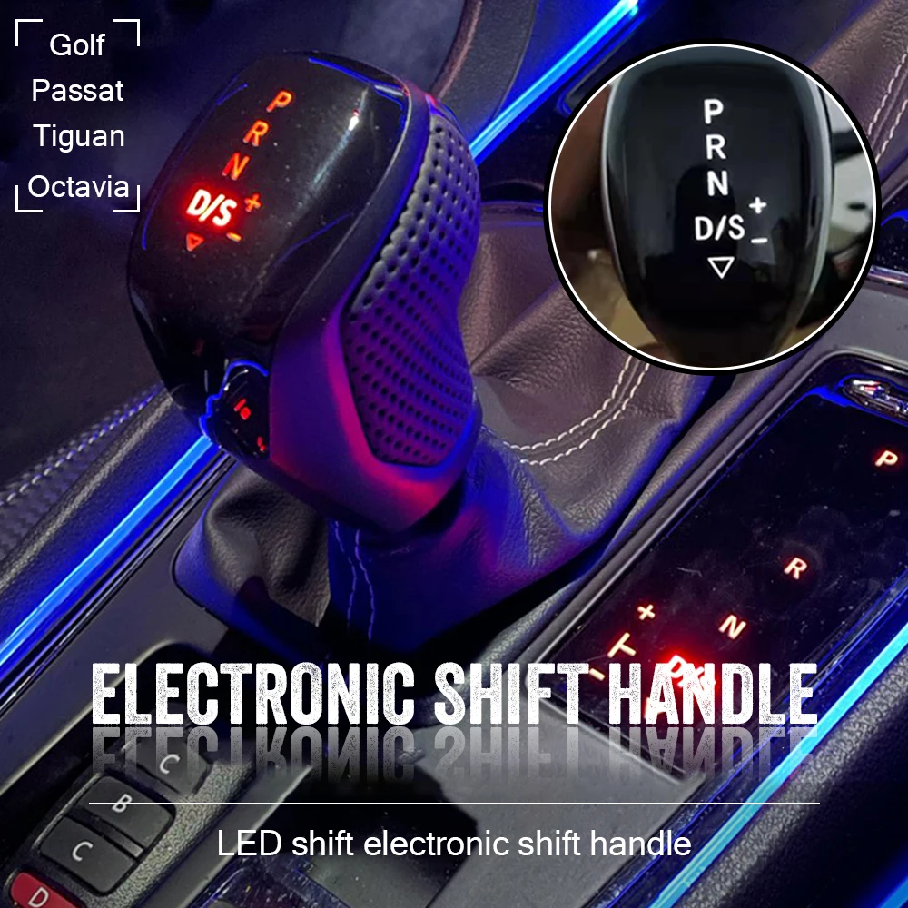 Led Synchronize Display Electronic Gear Shift Knob For Vw Golf 7 Passat
