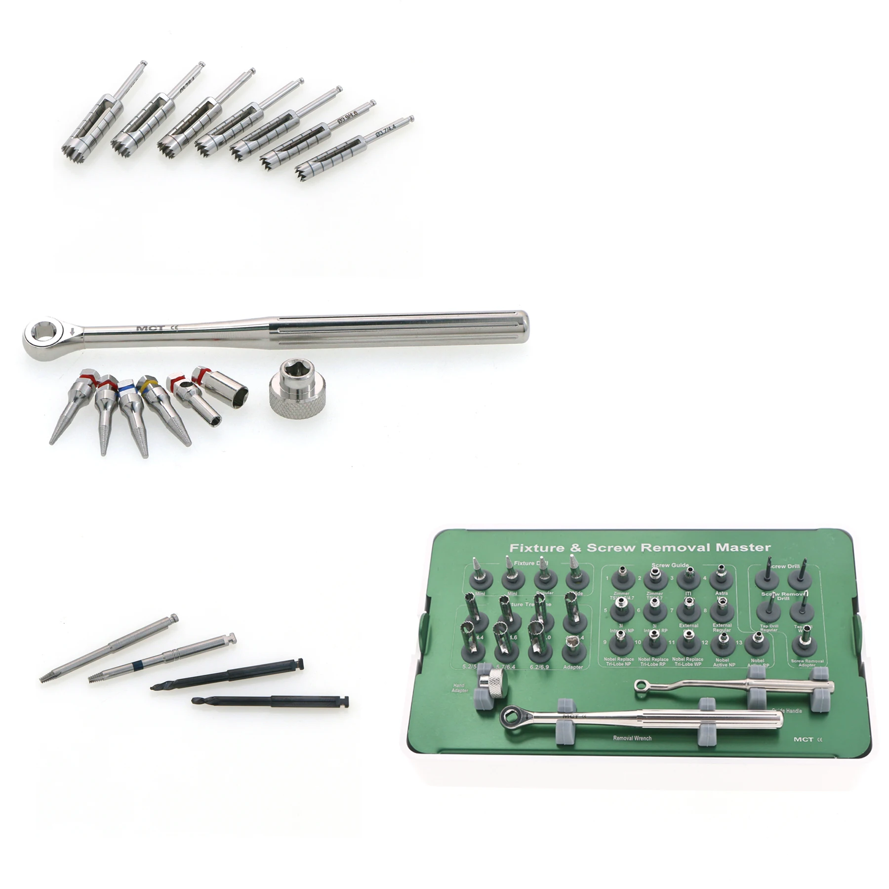 

Dental Implant Fixture & Fractured Screw Removal Kit Rescue Master FSRK02 MCTBIO