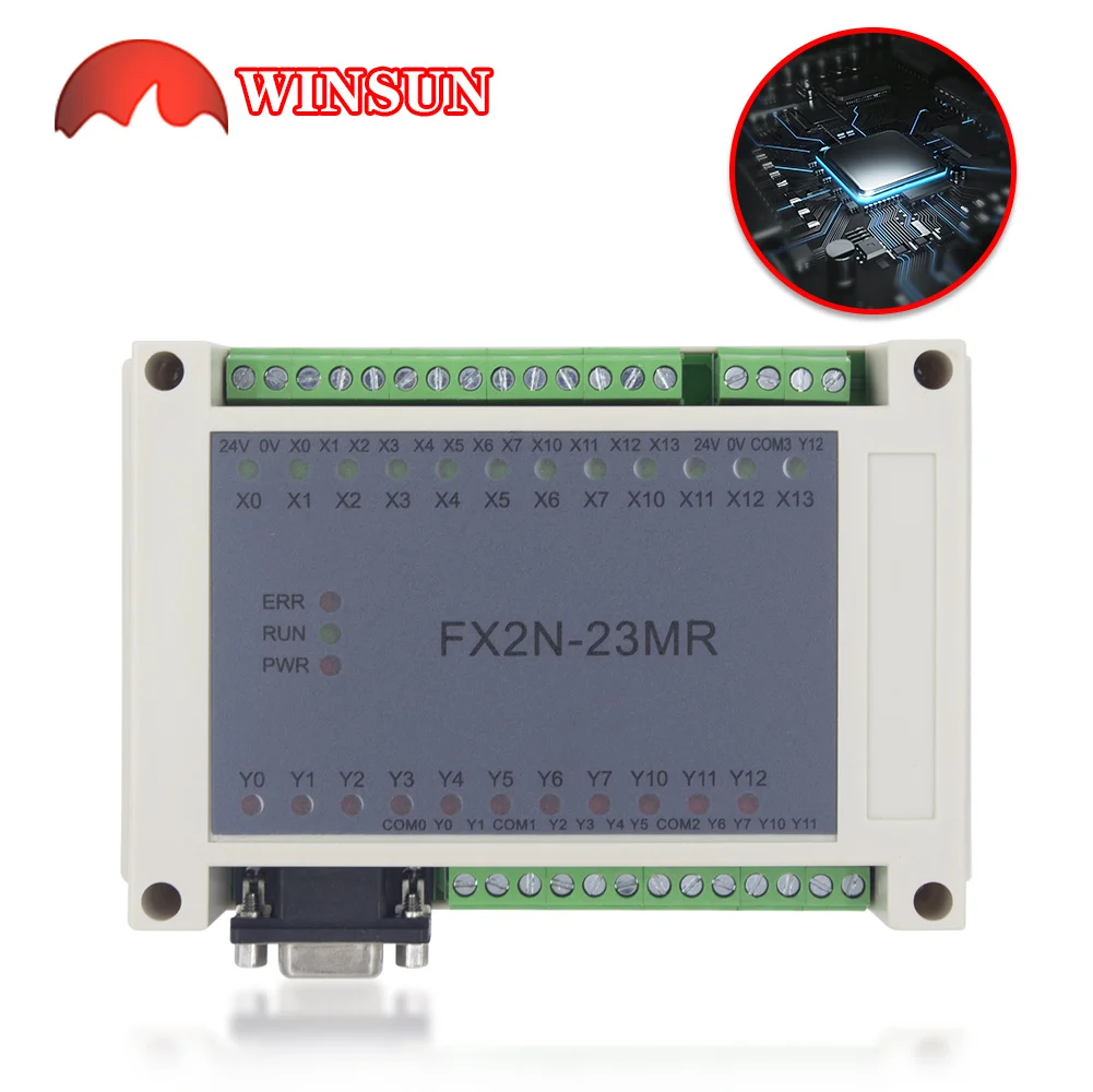 

FX2N-23MR Programmable Logic Controller PLC Automation Board 12 Input 11 Output 24V 5A Relay output