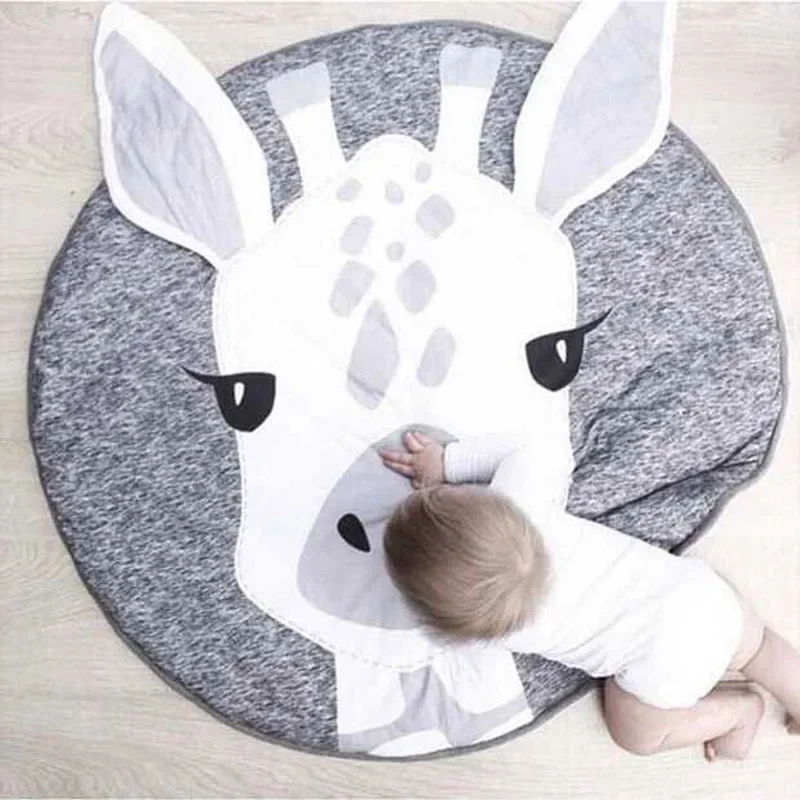 

Children's Play Mat Kids Animal Crawling Rug Baby Soft Cotton Sleeping Game Rug Children's Room Decoration Photo Props 90CM