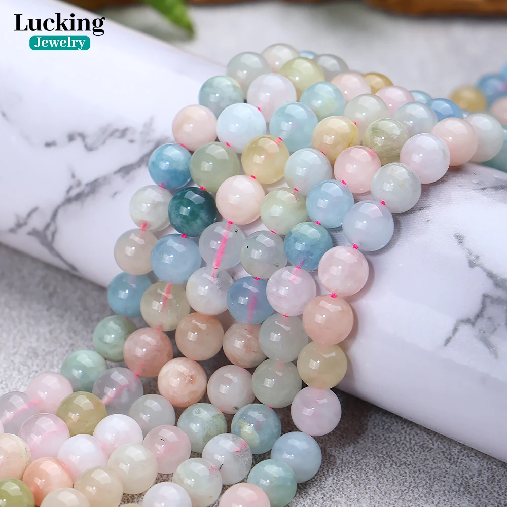 Natural Colorful Beryl 6-8mm Loose Spacer Beads - DIY Jewelry Making for Bracelets, Necklaces, Craft Accessories 6