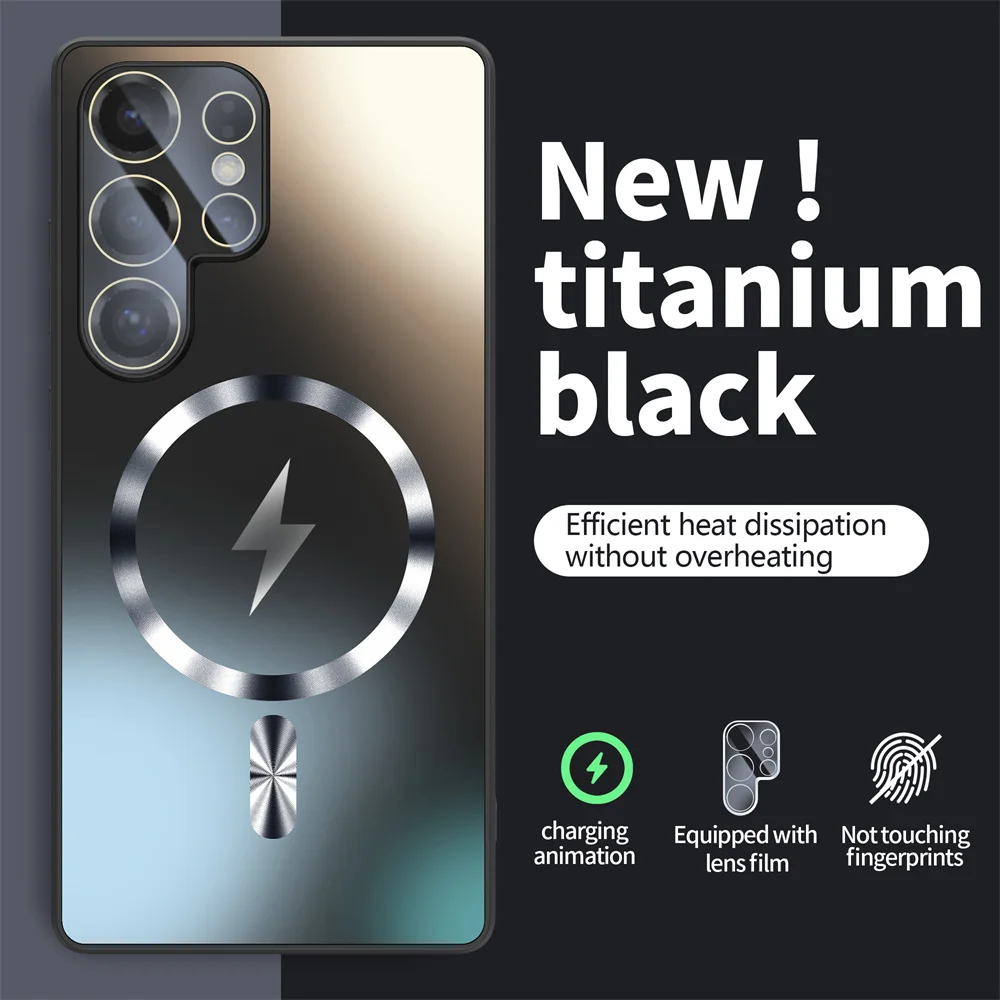Frosted Magnetic Phone Case with Magsafe Glass Lens