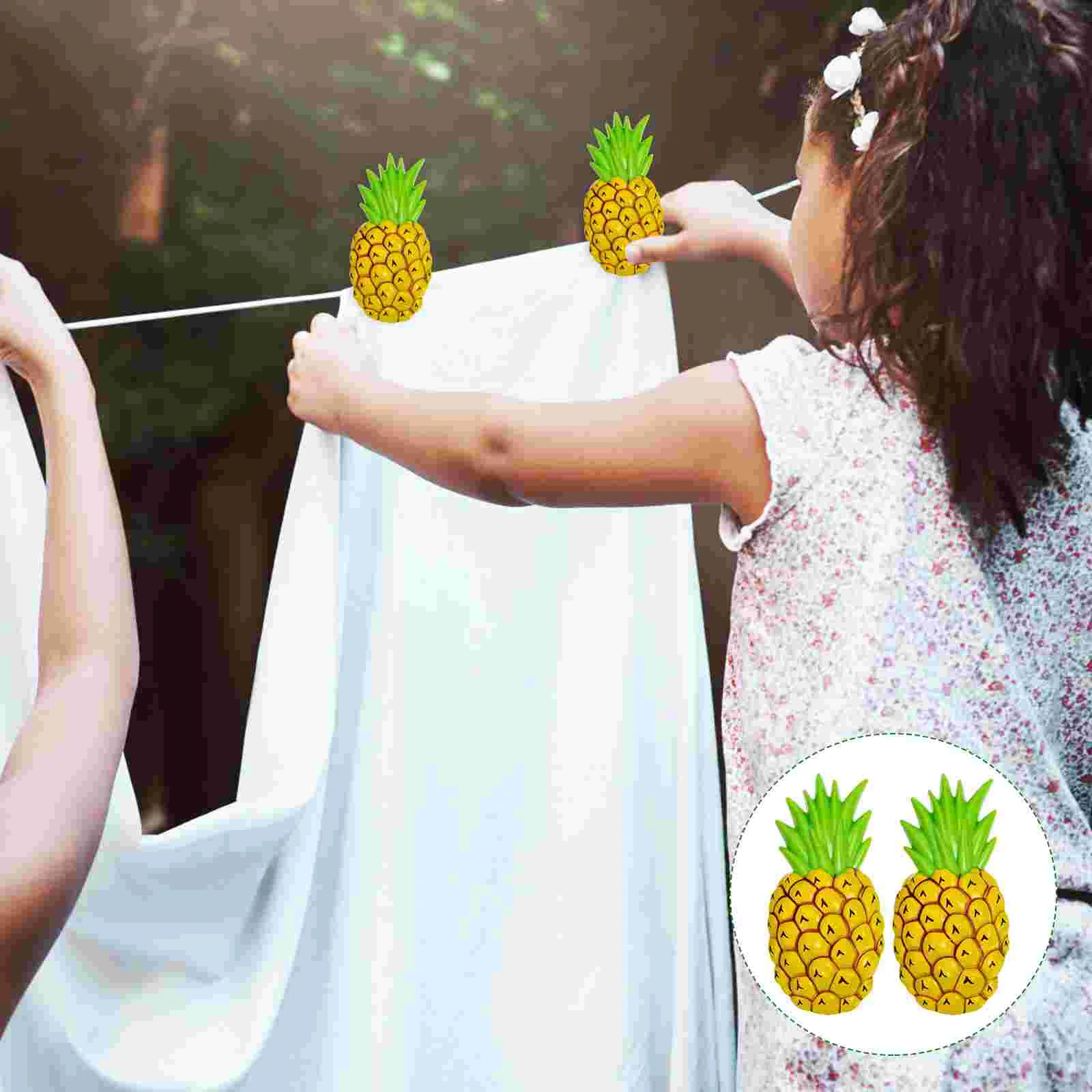 

2 Pcs Towel Clip Pineapple Beach Chairs Coat Hanger Clamp Cruise Clips Plastic Quilt Baby