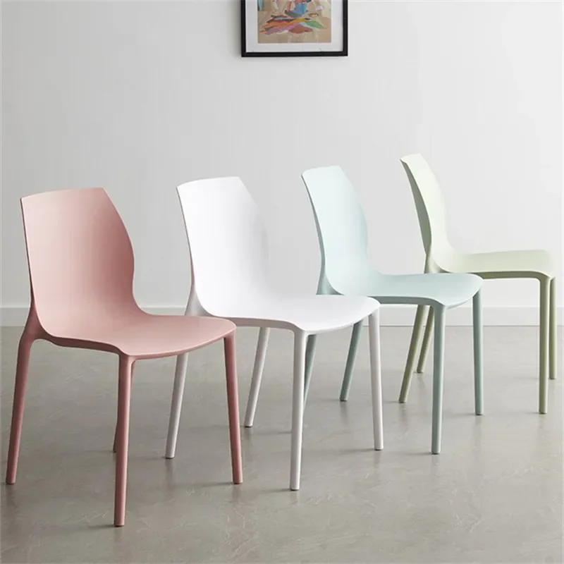 

Modern Minimalist Plastic Chair Backrest Stool Home Dining Chair Outdoor Creative Leisure Chair Nordic Dinning Chairs Furniture