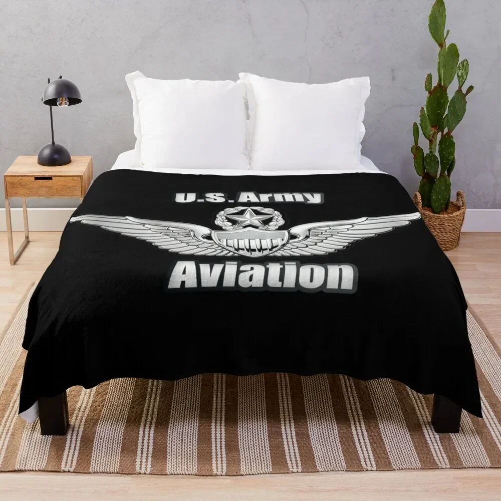 

Army Aviation Throw Blanket Softest Plaid on the sofa Single Custom Blankets