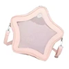 E74B Women School Girl Shoulder Handbag PU Leather Large Capacity Clear Star Shape Crossbody Bag Itabag for Anime Pin Display 3