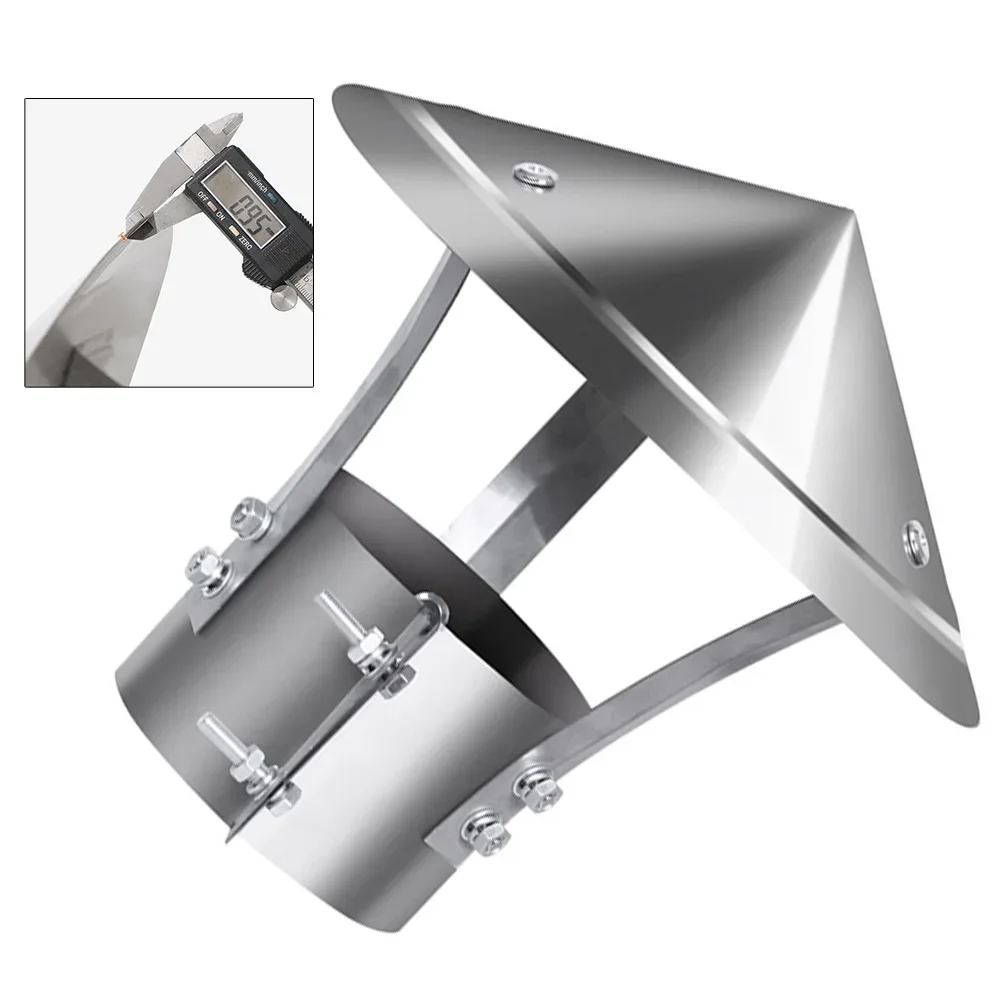 304 Stainless Steel Cap Fireplace Rain Hat Fireplace Accessory Effective Rain Protection High-quality Material