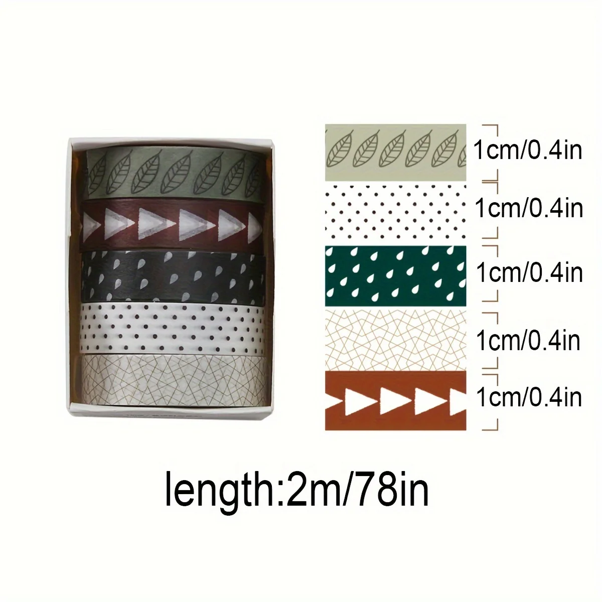 Minimalist Solid Color Washi Tape Set - Decorative Craft Tape for Journaling, Scrapbooking, and Gifts