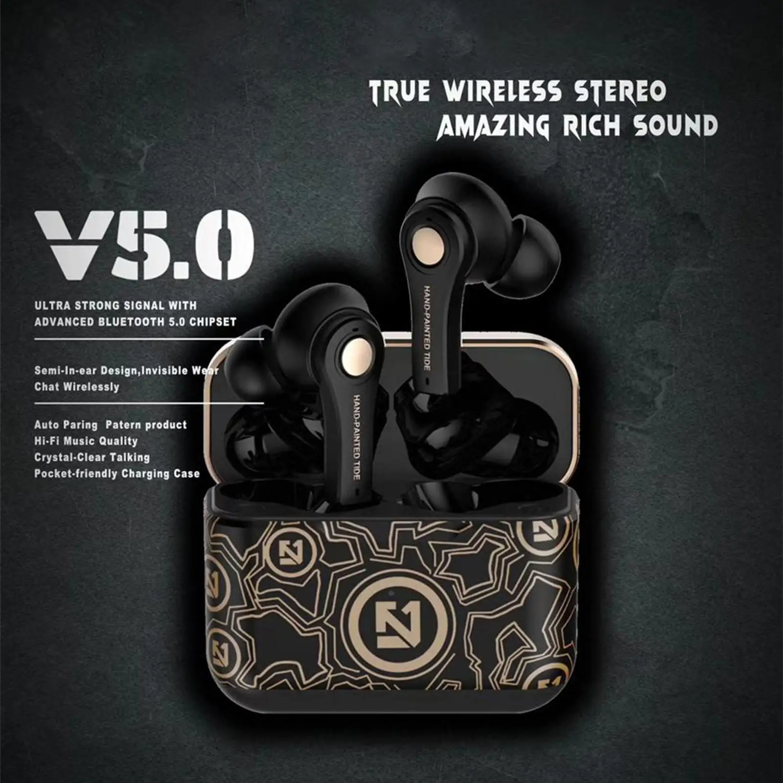 Hifi TS-100 True Wireless Bluetooth 5.0 IPX5 Waterproof for Sport