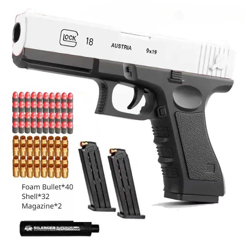 Educational Toy Pistol Shell Ejecting G17 Toy Gun Foam Soft Bullet Blaster for Kids Boys Adults Airsoft Children Birthday Gift 5