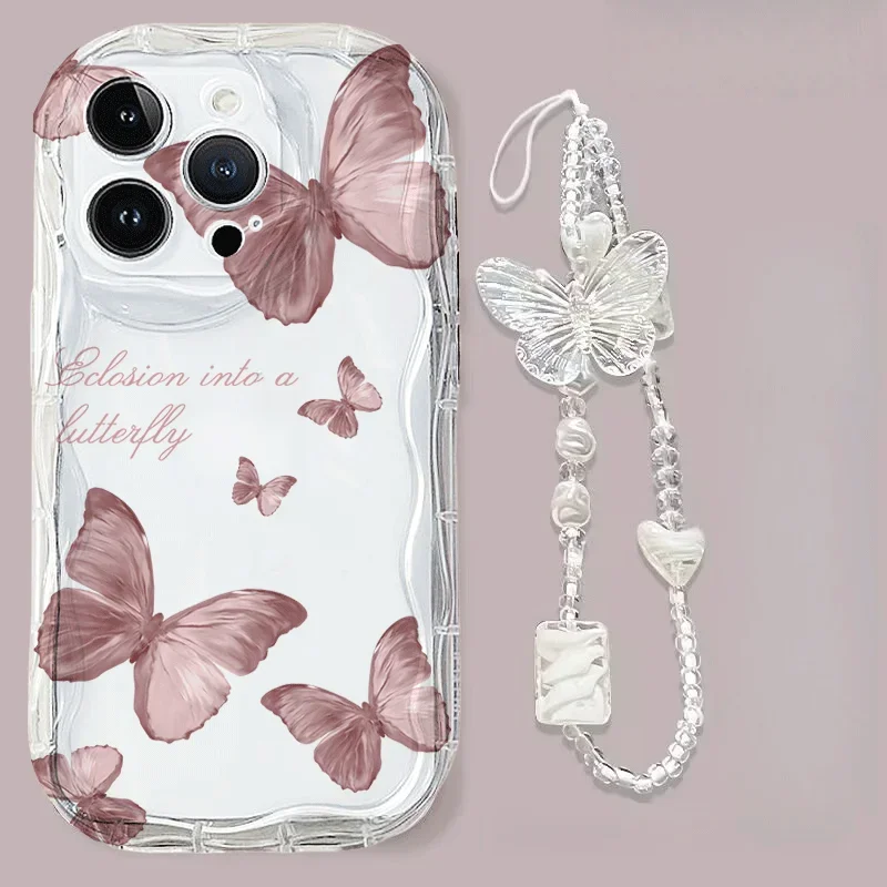 Butterfly Chain Y2K Bracelet Phone Case Cover