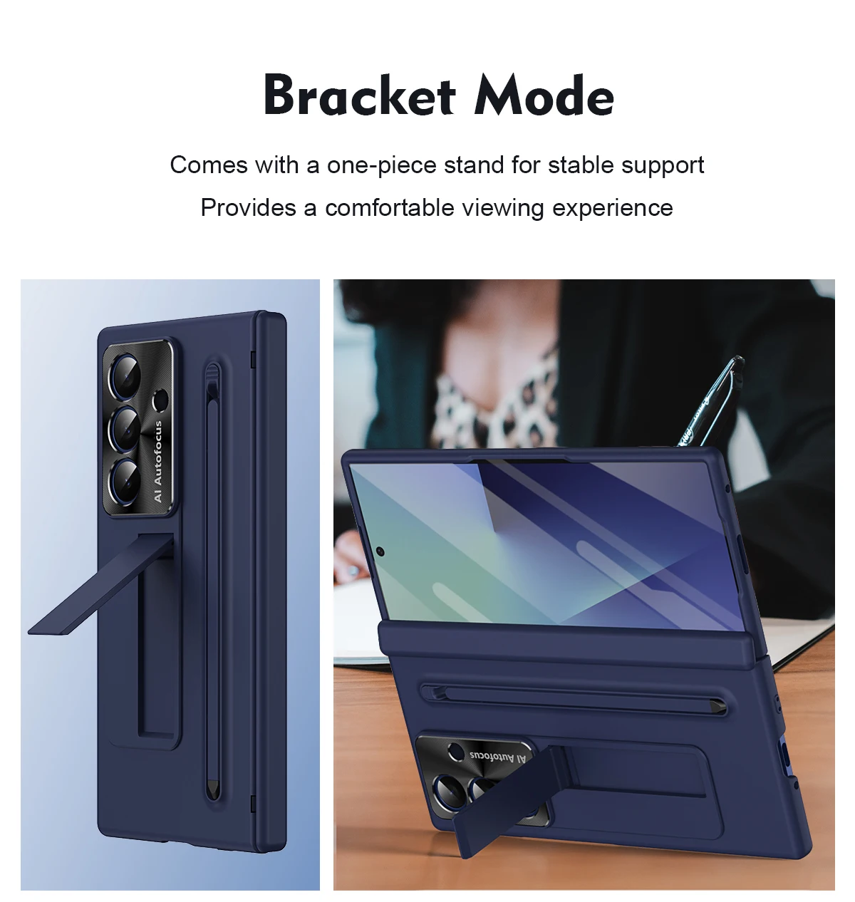 Z Fold7 Invisible Bracket 2in1 Pen Slot Phone Case For Samsung Galaxy Z Fold 7 6 Fold6 with Screen Film Armor Shockproof Cover | Gaffar India