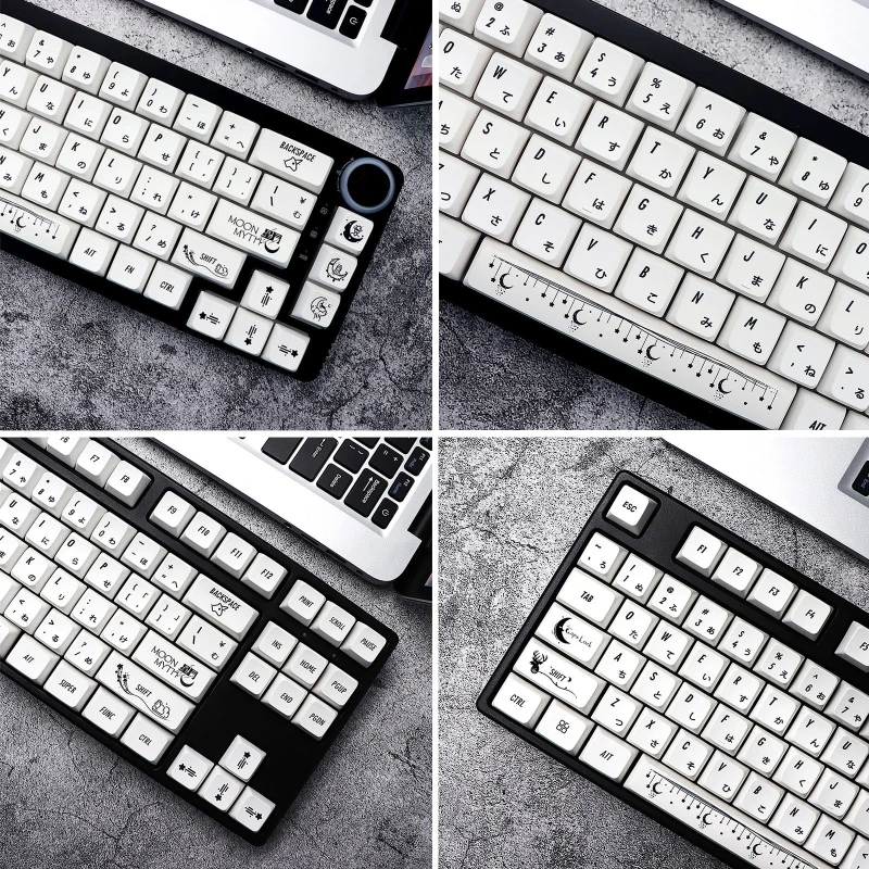 

PBT Keycaps 138 for Key MDA DYE SUB Personalized Moon Myth Keycap Set Drop Shipping