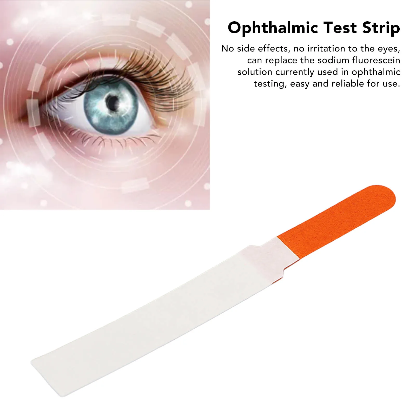 10pcs Fluorescein Sodium Ophthalmic Test Strip Professional Portable Cornea Cellular Damage Test Strips Ophthalmic Touch Strips 2