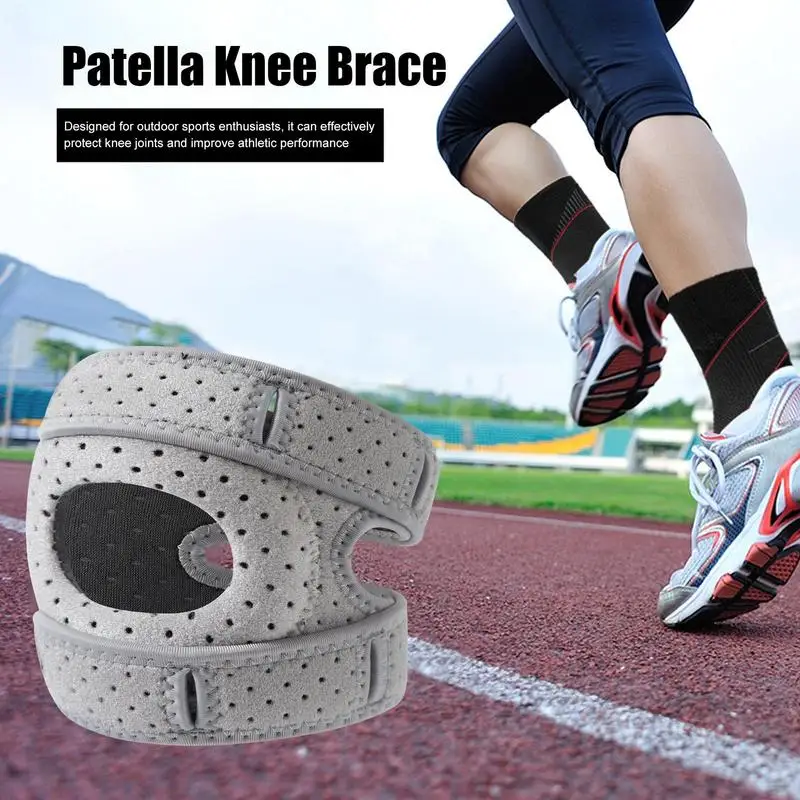 Patella Knee Brace Support Strap Adjustable Straps Wrap for Pain Compression Sleeve