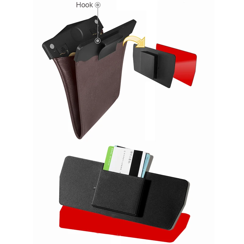 Car Trash Can Front-Row Hanging Garbage Bin Pu Leather Foldable Storage Co-Pilot Trash Bag Auto Organize Interior Accessories car storage bag,car trash can,car trash bag