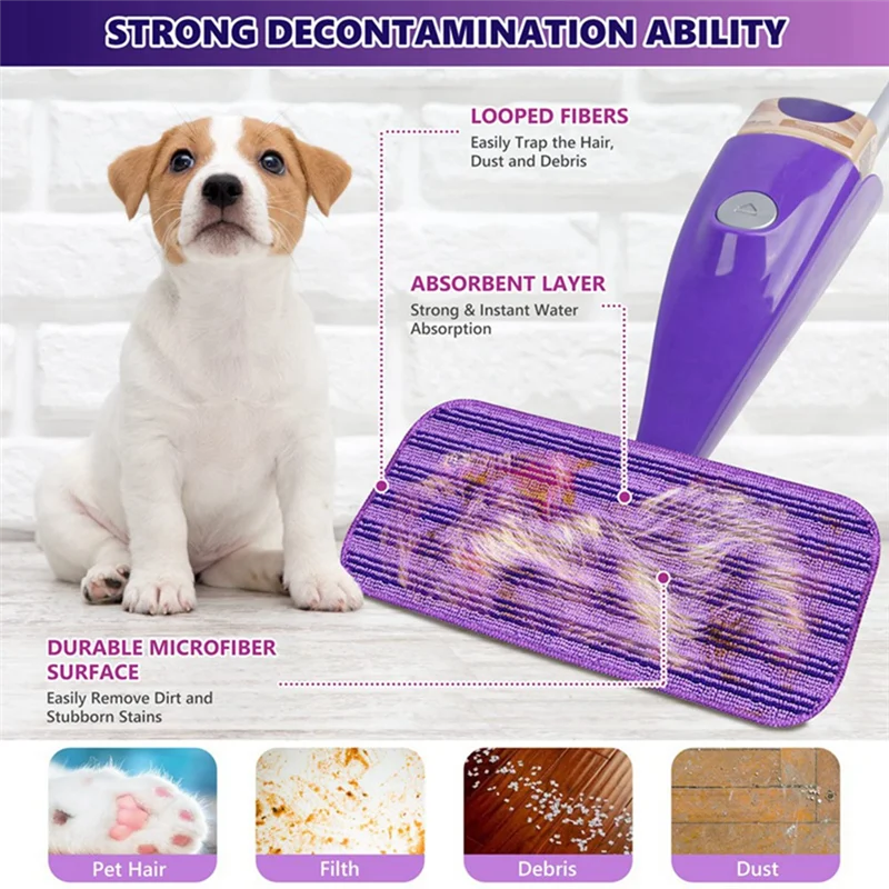 Cuscinetti In Microfibra Per Mocio Swiffer Sweeper - Lavabili E Riutilizzabili, Confezione Da 3 - Super Assorbenti, Per Peli Animali, Pavimenti In Legno, Piastrelle, Cucina, Bagno