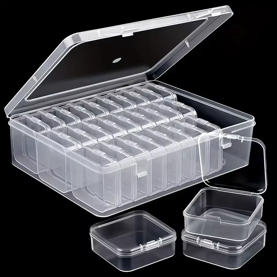 DIY Diamond Painting Embroidery Storage Box Nail Art Jewelry Rhinestone Mosaic Storage Container Multifunctional Box