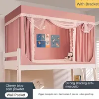 Rideau de lit superposé occultant pour chambre de dortoir, protection anti-moustiques pour lit supérieur et inférieur, rideau de baldaquin pour la décoration de la chambre à coucher à la maison 2