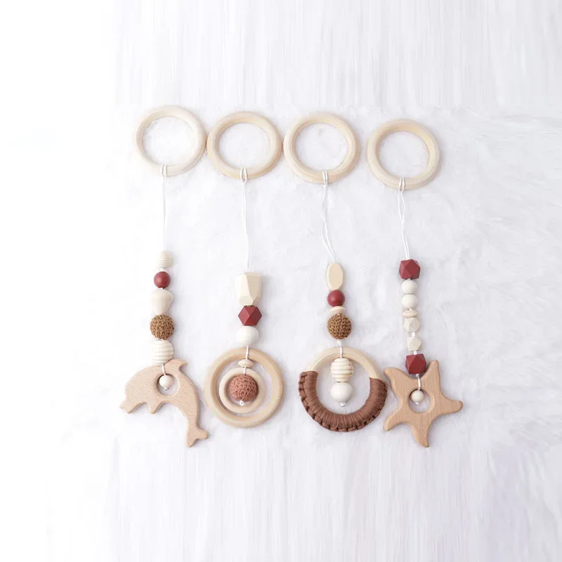 

4 шт./набор, Деревянные Подвески-грызунки