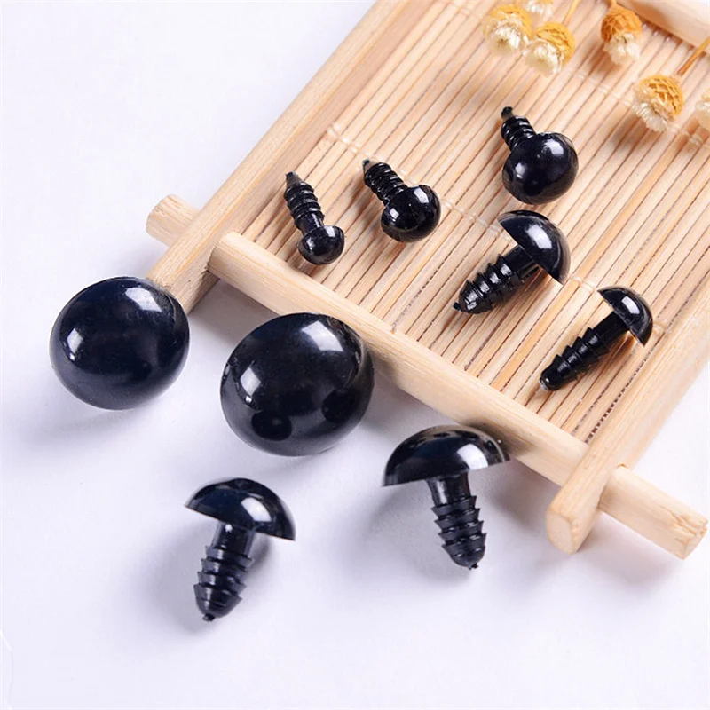 Black Plastic Safety Eyes for Toys Amigurumi Diy Kit Crafts TeddyBear Soft Toy Eye 6mm 8mm 12mm 16mm Toy Eyes Doll Accessories plastic safety eyes,doll eyes,googly doll eyes,plastic toy eyes