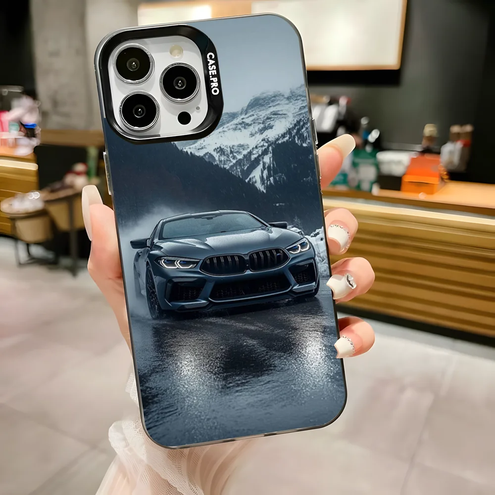 Elegant Black and White Anti-Fall Matte Bumper Phone Case