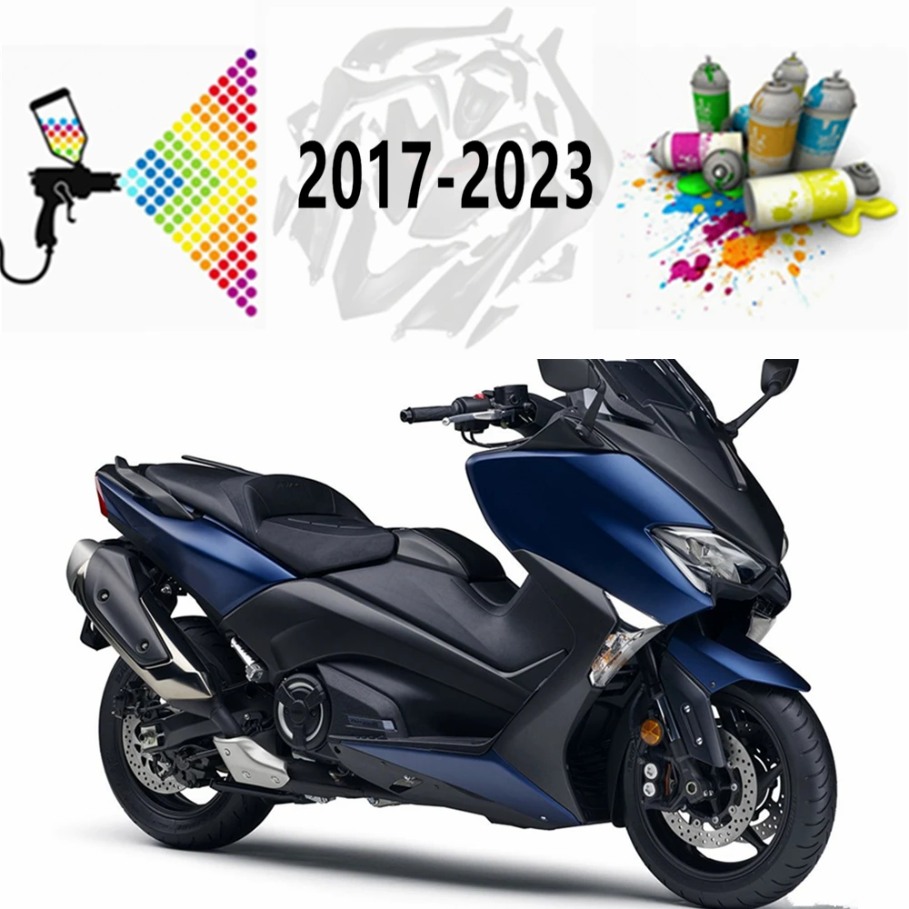 

For Yamaha TMAX 530 2017-2018-2019-2020 Full Fairing Kit Matte dark blue black Injection Fit TMAX530 2021 Bodywork Cowling