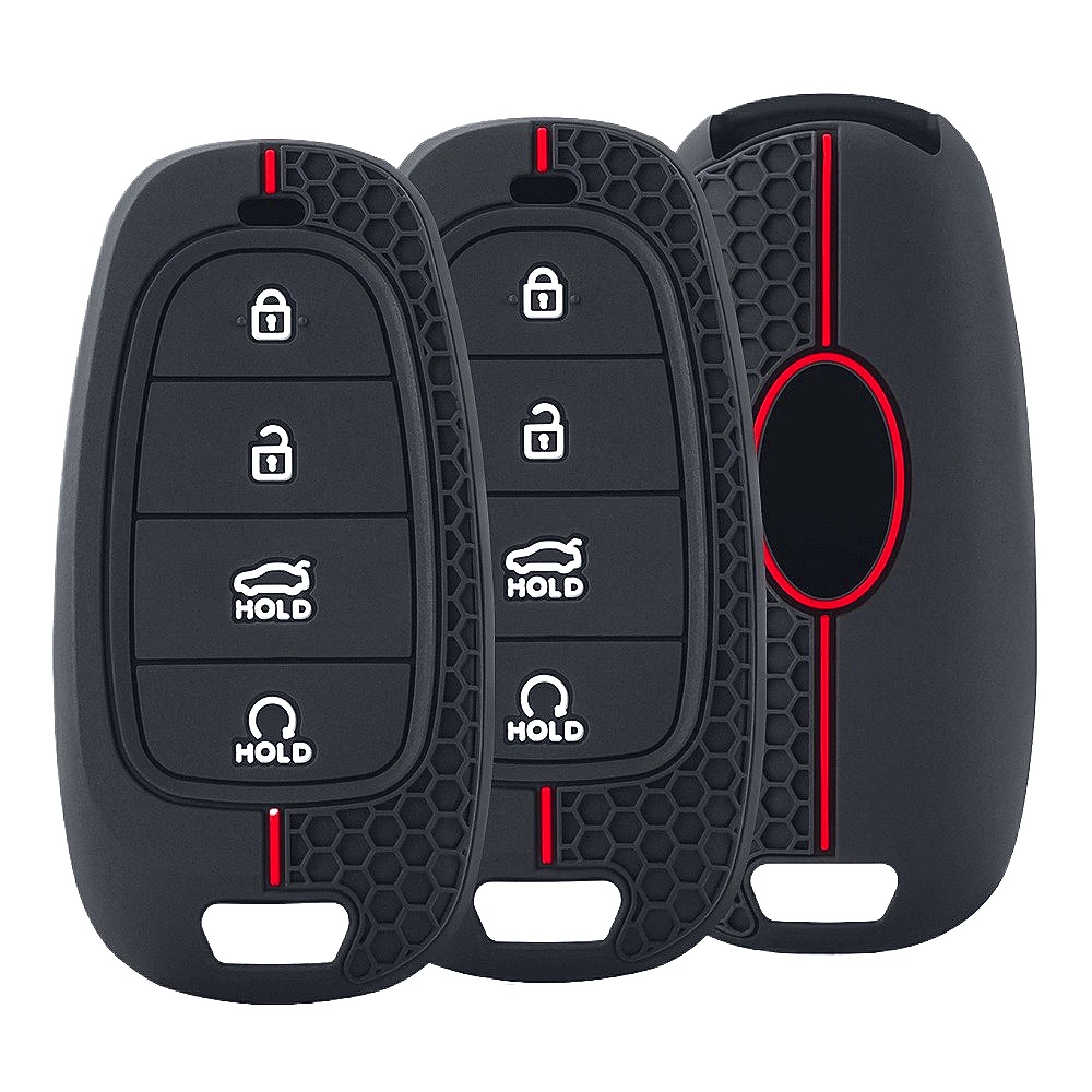 Ontto Cover Portachiavi In TPU Per Hyundai Ioniq 5, Solaris, Sonata, Tucson 2020-2023 - Custodia Protettiva 6 Tasti - Verde B