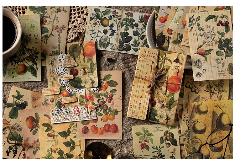 60 Blatt kreatives Scrapbook, Vintage-Materialien, Papier-Kombi-Set, DIY, Junk-Journal, Collage, Fotoalbum, Retro-Kunstpapier – Detail 20