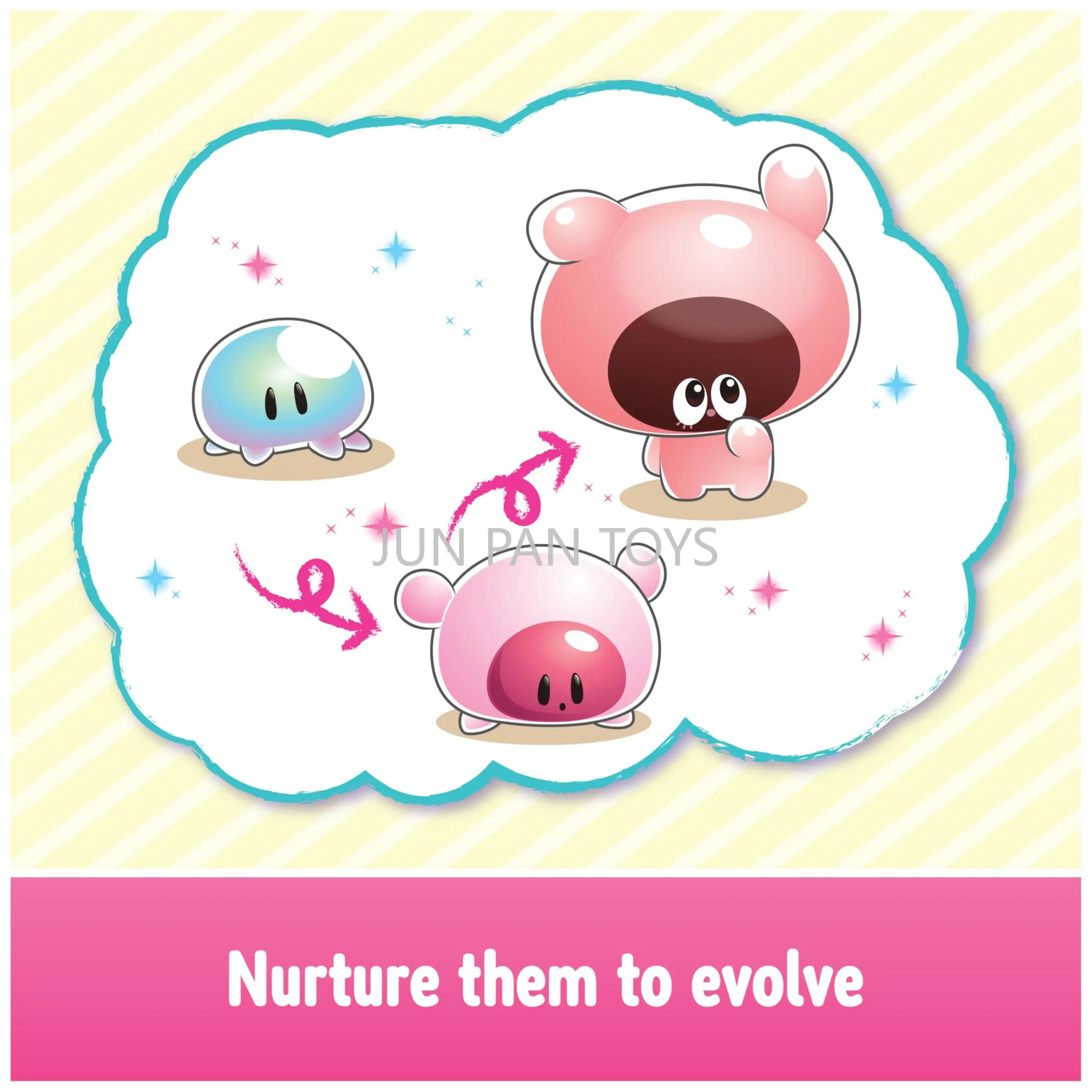 Punirunes Interactive Digital Toy with 55 Squishy Characters Inside Reacts To Touch Full-Color Display Children Toy for Girl Boy 2