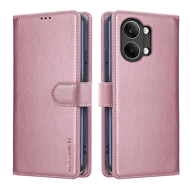 Leather Flip Wallet Phone Case with Magnetic Stand