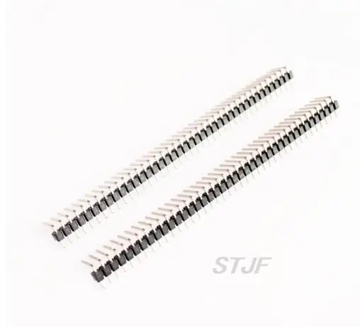 10 stücke 40 Pin einreihig weiblich männlich Pin Header Stecker Gold 40 Pin einreihig rundes Loch rechtwinklig Stecker Streifen – Detail 3