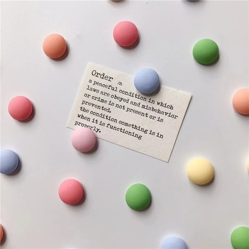 Frosted Magnet Round Paste Whiteboard Hole Plate Photo Paste Simple Refrigerator Magnets magnetic fridge magnets magnetic sticker magnetic fridge stickers magnetic photo holders