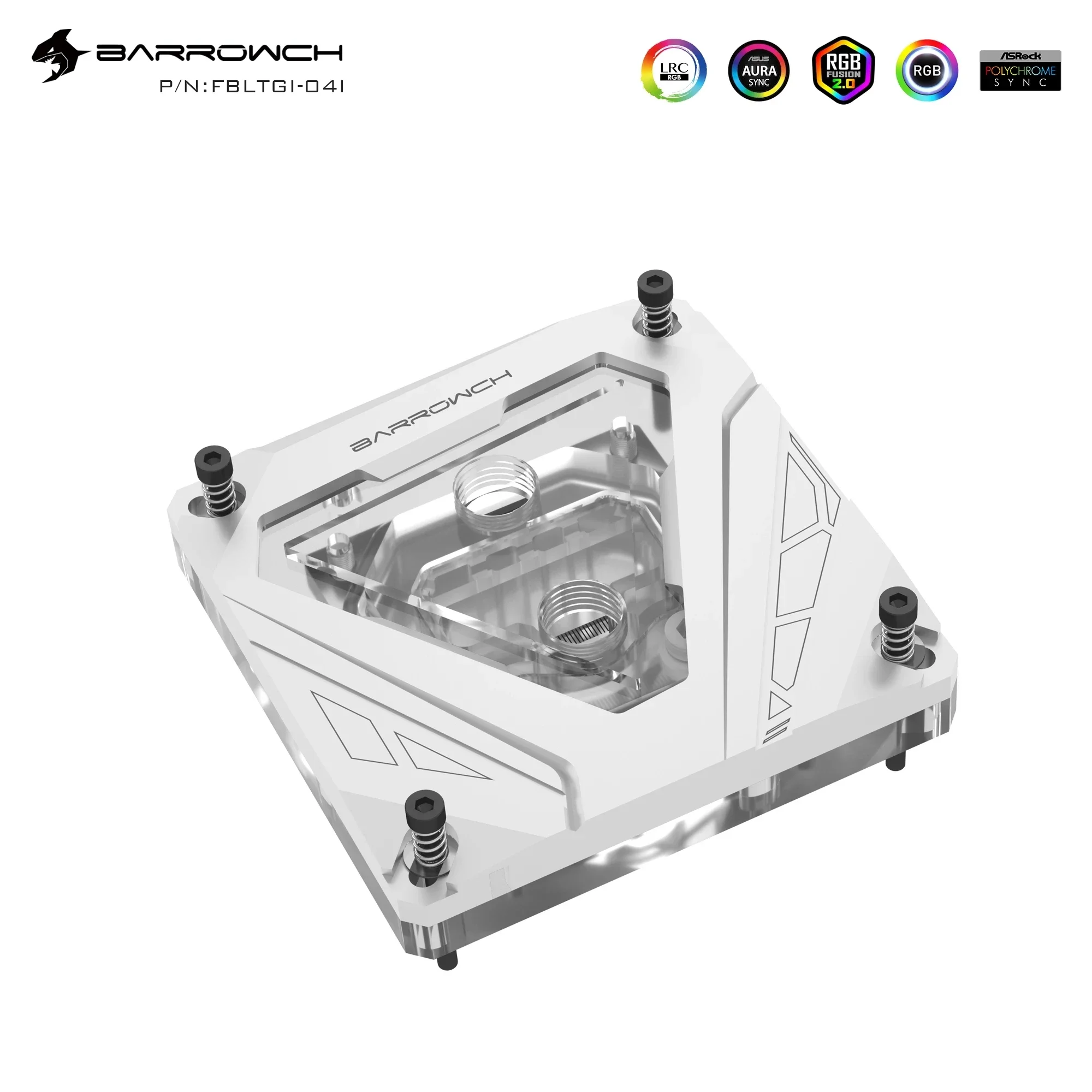 Barrowch Cpu Bloco de Água Radiador para Intel Socket Lga115x Lga1200 1700 X99 X299 5v Argb 3pin Mobo Aura Sync - Imagem 5
