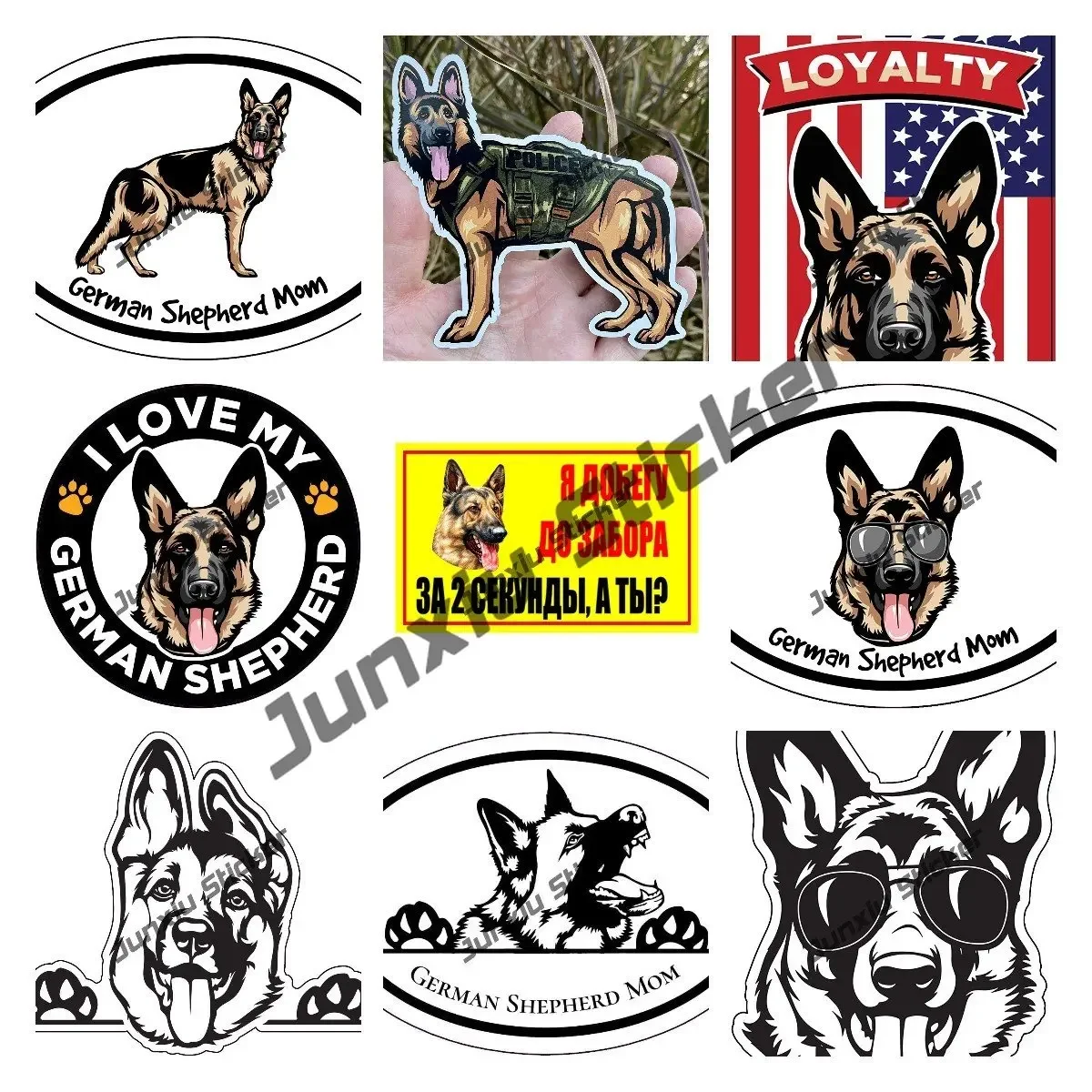 Duitse Herder Sticker K9 Koelkast Auto Decal Liefde Mijn Duitse Herder Politie  Hond Ras Cartoon Graffiti Lijm Sticker - AliExpress, image size:1200x1200
