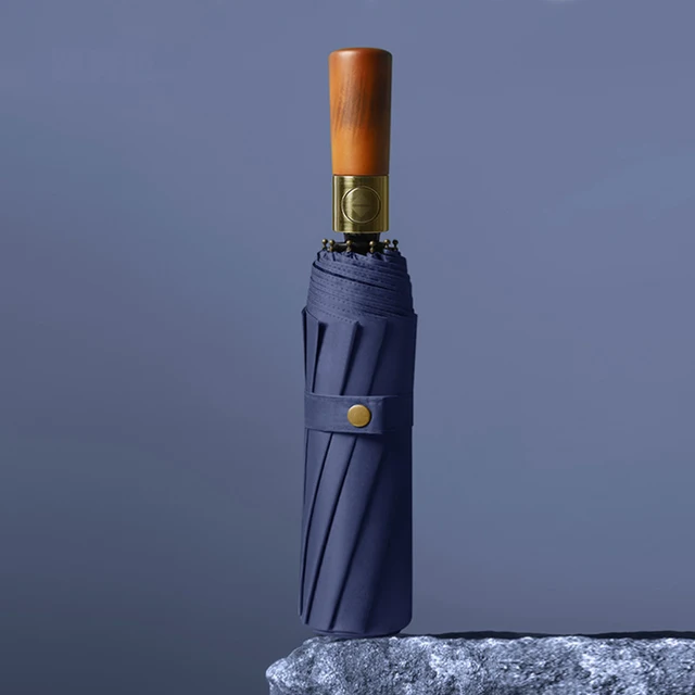 Nagy Esernyő Férfiak Üzleti Stílus 105 Cm Automatikus Eső 10K Szélálló Golf Esernyők Fa - Image 6