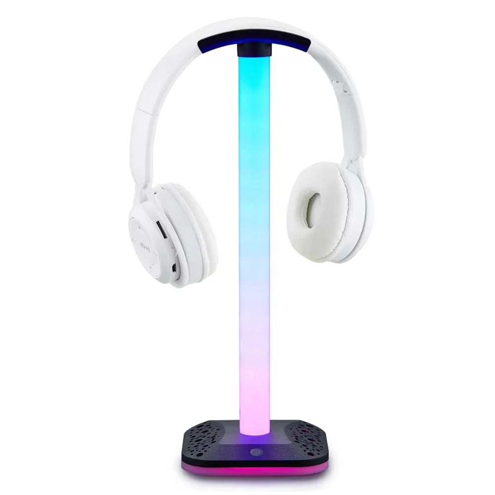 RGB 라이트 게이밍 헤드셋 지원 미끄럼 방지 범용 오버이어 헤드셋 브래킷 긁힘 방지 PC 액세서리 밝기 조절 가능
